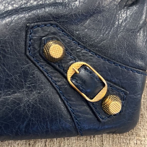 Authentic lightly used Balenciaga crossbody bag- Navy with gold hardware - Picture 9 of 9